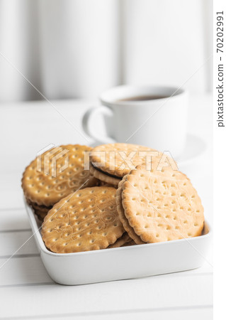 Sandwich cookies. Sweet biscuits with cream. Sandwich cookies. Sweet biscuits with cream. 70202991