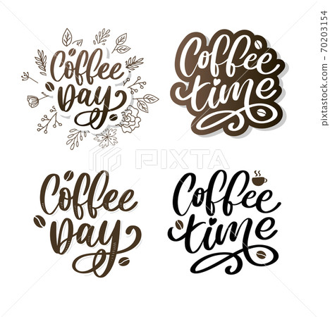 Coffee time Hipster Vintage Stylized Lettering. Vector Illustration Coffee time Hipster Vintage Stylized Lettering. Vector Illustration 70203154