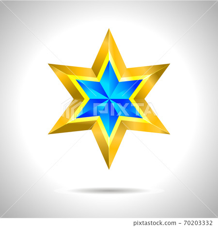 Abstract star background. Overlying star shapes in blue New year Christmas 70203332