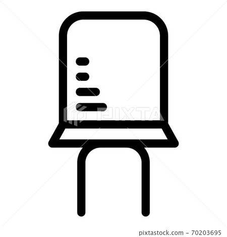 Semiconductor capacitor icon, outline style 70203695