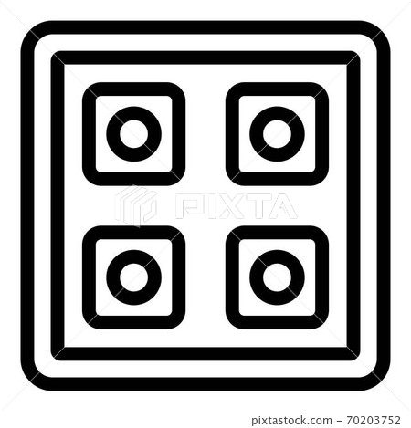 Plastic ice tray icon, outline style 70203752