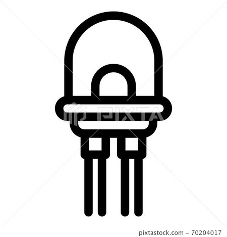 Polarity diode icon, outline style 70204017