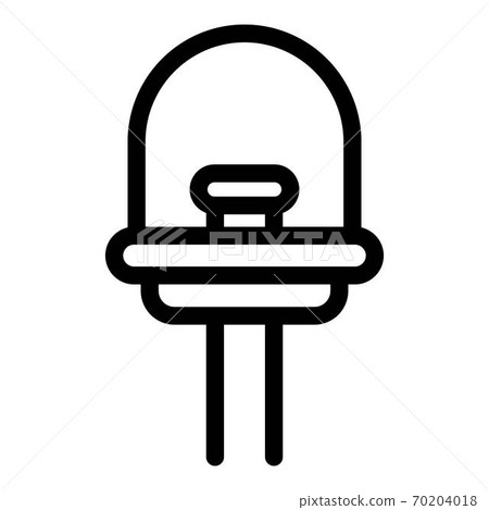 Voltage diode icon, outline style 70204018