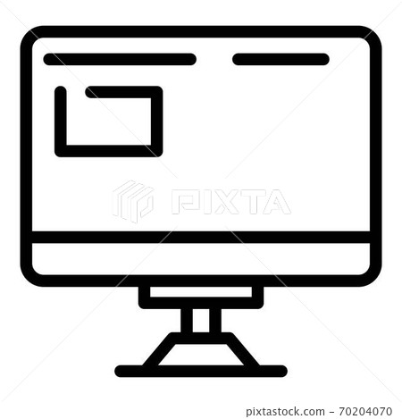 Office monitor icon, outline style Office monitor icon, outline style 70204070