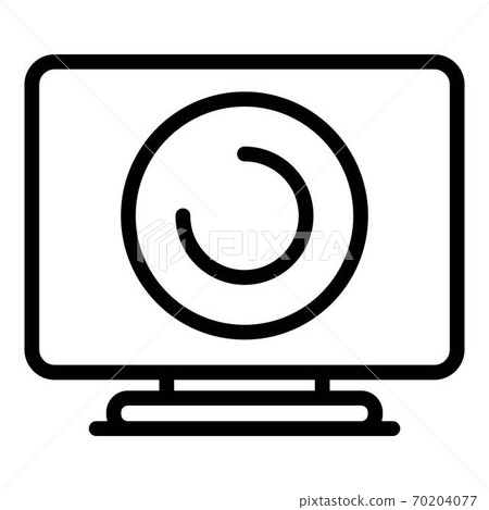 Loading monitor icon, outline style 70204077