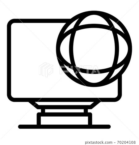 Global monitor icon, outline style 70204108