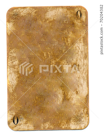 ancient grubby playing card paper background with zero number 70204382
