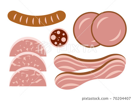 加工肉的插圖 70204407