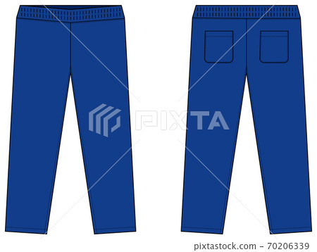 長褲球衣運動服訓練褲模板插圖/藍色 長褲球衣運動服訓練褲模板插圖/藍色 70206339