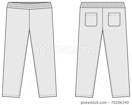 Long pants jersey / sportswear / training pants template illustration / white 70206340