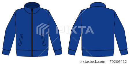 Long sleeve jersey / sportswear / jumper template illustration / blue 70206412