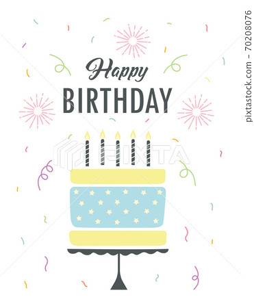 greeting card with cake in scandinavian style greeting card with cake in scandinavian style 70208076