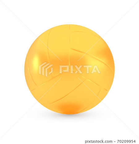 Golden volleyball award concept, shiny realistic metallic ball Golden volleyball award concept, shiny realistic metallic ball 70209954