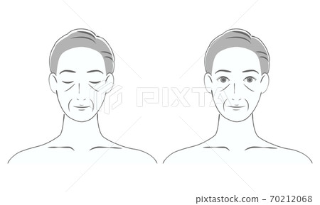 中年男子的臉手繪線描插圖 中年男子的臉手繪線描插圖 70212068