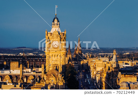 Edinburgh city skyline from Calton Hill., United Kingdom 70212449