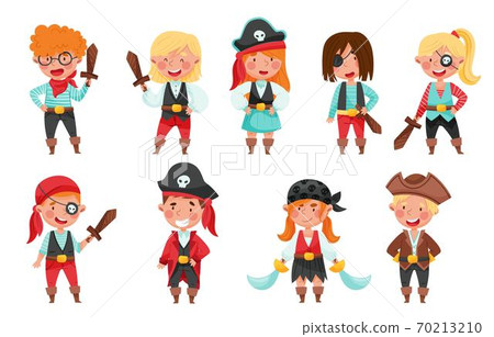 Pirate Girls Clip Art Set 