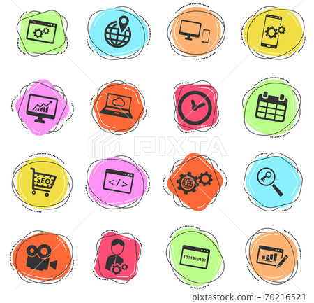 SEO and development simply icons SEO and development simply icons 70216521