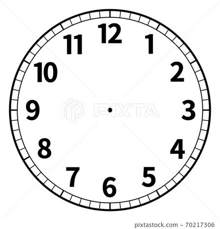 Simple clock face silhouette_illustration material - Stock Illustration