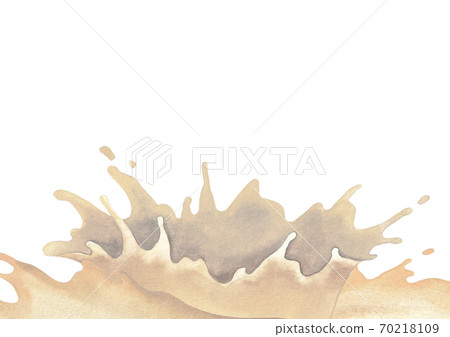 Watercolor splash of milk isolated on the white background 70218109
