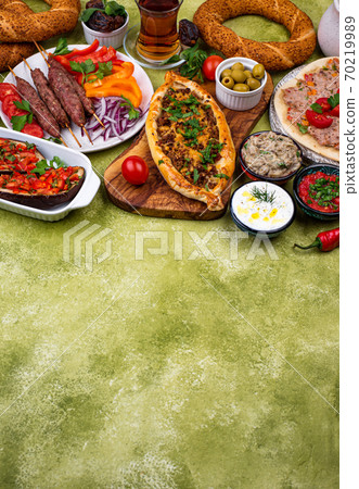 Traditional Turkish or Middle eastern dishes Traditional Turkish or Middle eastern dishes 70219989