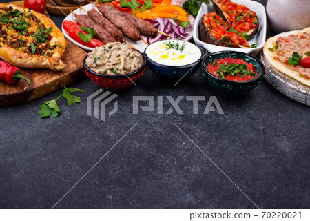 Traditional Turkish or Middle eastern dishes Traditional Turkish or Middle eastern dishes 70220021