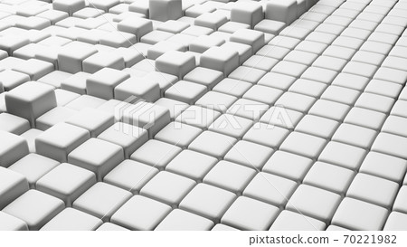 3d rendered texture of cubes at different heights , abstract background 70221982