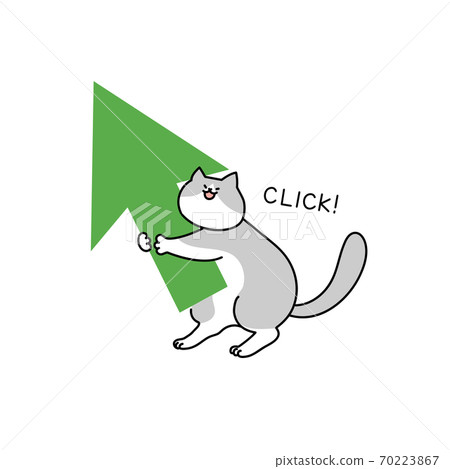 用鼠標光標的貓 70223867