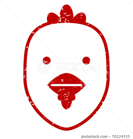 Stamp stamp chicken chicken bird rooster animal face zodiac icon grunge red Stamp stamp chicken chicken bird rooster animal face zodiac icon grunge red 70224335