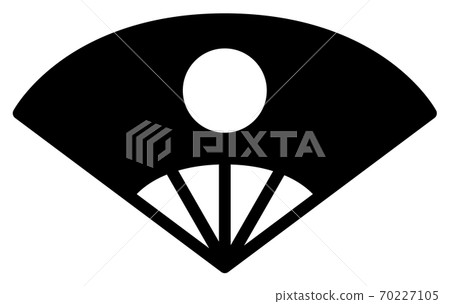 Folding fan illustration (silhouette ver.) Folding fan illustration (silhouette ver.) 70227105