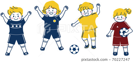 兒童足球喜樂的插圖 70227247