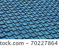 Blue tile roof background material 70227864
