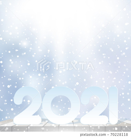 Happy New Year or Xmas card with snowflakes on... - Stock Illustration ...
