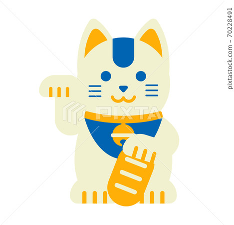 New Year's card beckoning cat illustration material 70228491