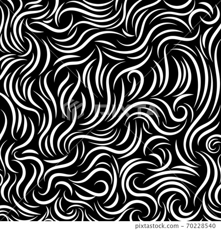 Line curve pattern banner floral design white and black color. 70228540