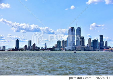 New York Manhattan landscape seen from the sea 70228917