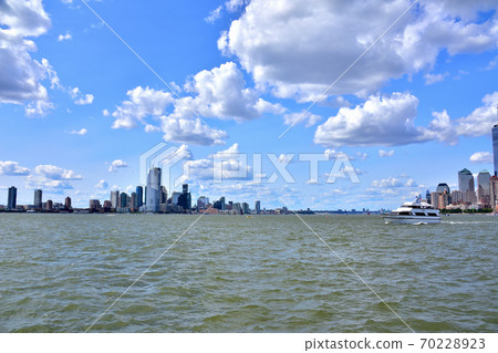 New York Manhattan landscape seen from the sea 70228923
