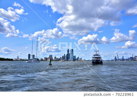 New York Manhattan landscape seen from the sea New York Manhattan landscape seen from the sea 70228961