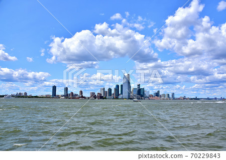 New York Manhattan landscape seen from the sea 70229843