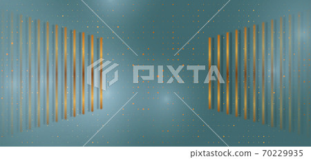 Abstract blue tech background with golden lines Abstract blue tech background with golden lines 70229935