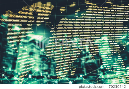 The modern creative communication and internet network connect in smart city The modern creative communication and internet network connect in smart city 70230342