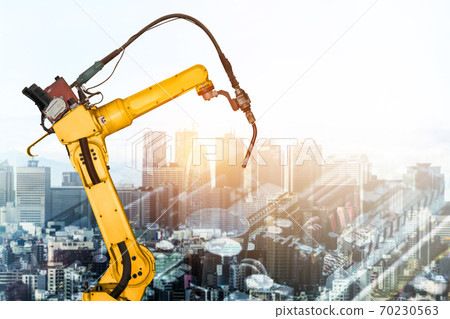Smart industry robot arms for digital factory production technology Smart industry robot arms for digital factory production technology 70230563