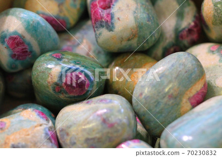 ruby crystal in the green fuchsite ruby crystal in the green fuchsite 70230832