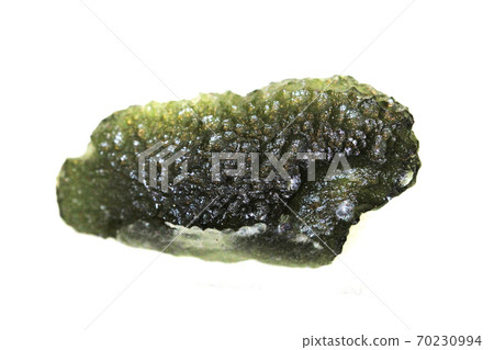 czech moldavite mineral isolated 70230994
