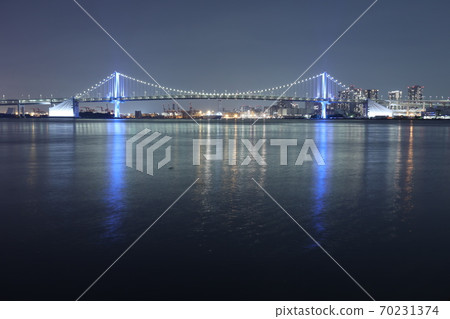 彩虹橋謝謝所有醫務人員藍燈亮起 70231374