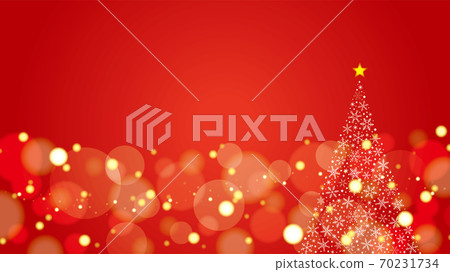 Christmas tree glitter illumination background red - Stock Illustration ...