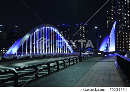 um田川大橋的照明，營造出活潑的水邊“築地大橋” 70231864