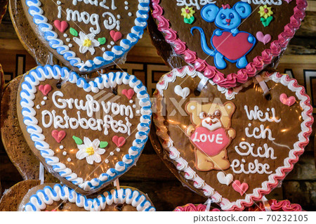 Koblenz Germany 27.09.2019 at Oktoberfest in europe Selling traditional sweets and gingerbread with different love text Koblenz Germany 27.09.2019 at Oktoberfest in europe Selling traditional sweets and gingerbread with different love text 70232105