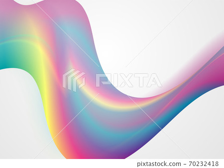 Colorful holographic abstract liquid waves... - Stock Illustration ...