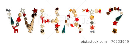 Colorful Christmas Decoration Letter Building Word What Colorful Christmas Decoration Letter Building Word What 70233949