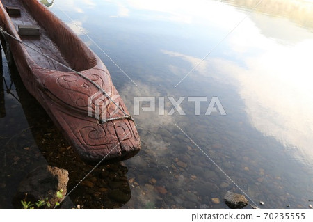 阿寒國家公園9月的風景和獨木舟 70235555